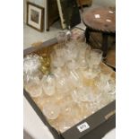 Collection of 19th century and Later Drinking Glasses and other Glass including Three Italian