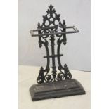 Victorian Style Black Metal Stickstand, 78cms high x 47cms wide