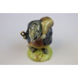Beswick Beatrix Potter's "Tommy Brock" figure, hand written in silver to base with gold