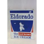 Vintage Tin Advertising sign for "Eldorado Ice Cream", measures approx 59 x 47cm