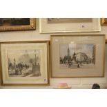 Two Framed and Glazed Watercolours - Edmund Jackson ' November Morning Bull Ring, Birmingham,