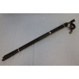 Four vintage walking sticks to include horn handle etc