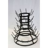 French wine bottle drying rack