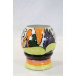 Lorna Bailey Vase ' House and Path ' design, signed to base, 18cms high
