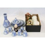 Mixed vintage ceramics to include; Hummel & Wedgewood jasperware