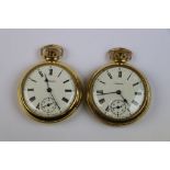 Two yellow metal Ingersoll pocket watches