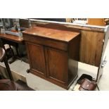 Victorian Mahogany Chiffonier / Small Side Cabinet with small upstand and single cushion drawer over