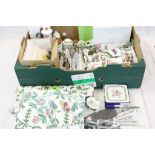 Collection of Portmeirion "Botanic Garden" pattern items to include; Cutlery, Condiment set,