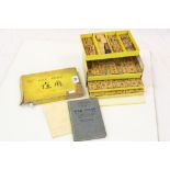 Vintage boxed "Mah Jong" set by H.P Gibson & Sons London with Bamboo tiles and a book of rules b