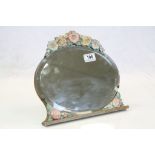 1920's / 30's Barbola Bevelled Edge Table Mirror with Easel Back, 30cms high