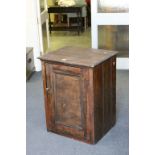 Vintage Stained Pine Cupboard with single door opening to reveal a shelf, 61cms wide x 49cms deep