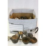 Mixed Lot of Metalware including Silver Plate and Pewter