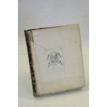 19th Century scrap book containing a vast selection of items to include watercolours, pencil