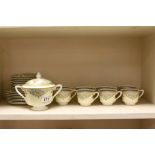 Royal Worcester part Tea service in "The Countess", comprising eight cups & saucers, side plates and