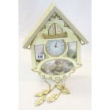 Thomas Kinkade lamplight bridge Cuckoo Clock