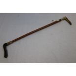 Swaine and Co antique silver mounted riding crop