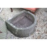 Horseshoe Shaped Stone Sink, 52cms wide x 45cms deep x 23cms high