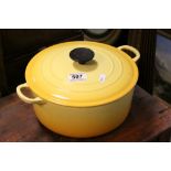 Le Creuset Yellow Lidded Casserole Dish, size E