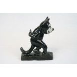 Early 20th Century glazed terracotta "Felix" the Cat figurine approx 12cm tall