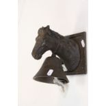 Cast Iron Door Bell in the form of a Horse Head, 17cms high