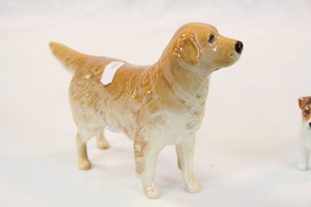 Beswick ceramic model of a Golden Retriever and another of a jack Russell, approx 7cm tall - Image 3 of 7