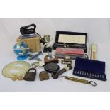 Collectables including Spring Balance, Lighter, Drawing Instruments