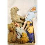 Collection of vintage children's Toys to include Teddy Bears & a Polar Bear etc