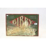 Bibby Soap Tinplate Enamel sign, approx 51 x 35cm with heavy wear