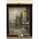 Oil Painting of French Street Scene