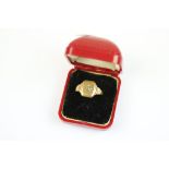 Gents Hallamarked 9ct Gold Signet Ring, set with Diamond & in a vintage Ring box