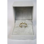 14CT Yellow Gold stone diamond ring 25 points approx.