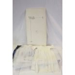 Victorian Child's 22" Cotton Muslin Dress with an embellished yoke and hem together with a Vintage