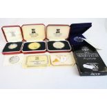 Small collection of Boxed Silver proof Coins to include; 1983 Pound, 1982 Twenty pence, 1983