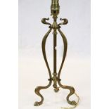 Benson style Art Nouveau brass table Lamp approx 36cm tall including the fitting