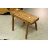 Antique Pine Chopping Bench Stool