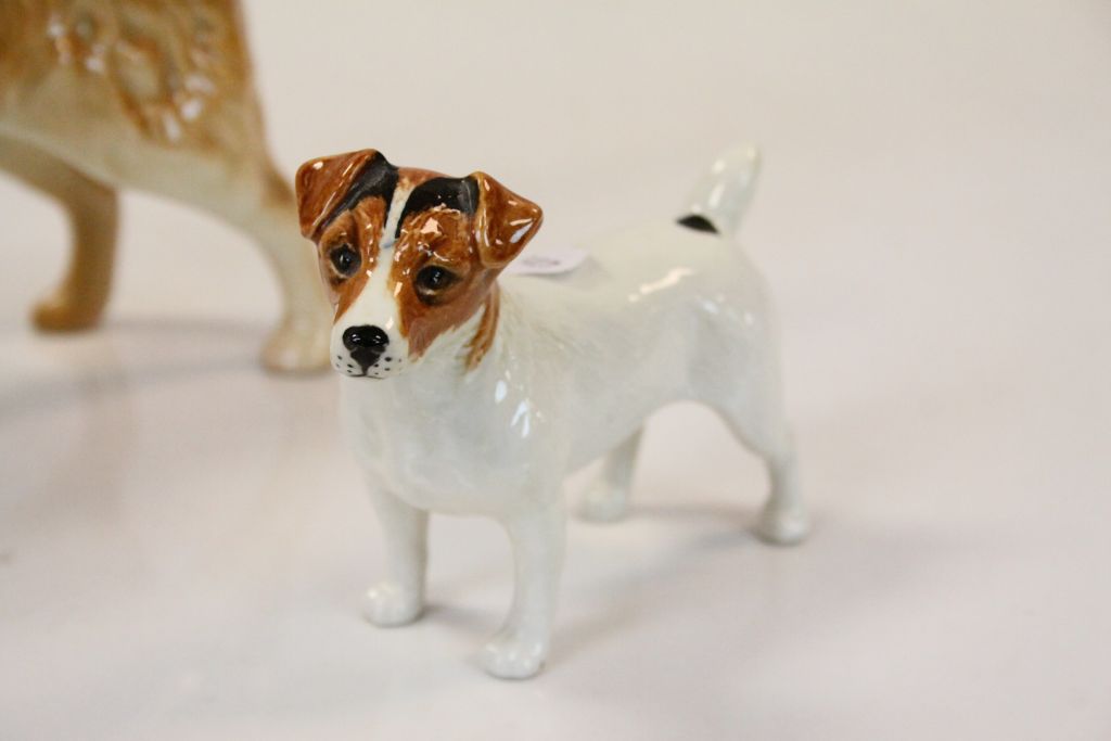 Beswick ceramic model of a Golden Retriever and another of a jack Russell, approx 7cm tall - Image 2 of 7