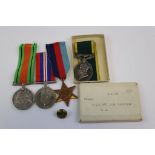 A Full Size British World War Two / WW2 Medal Group To Include The British War Medal, The Defence