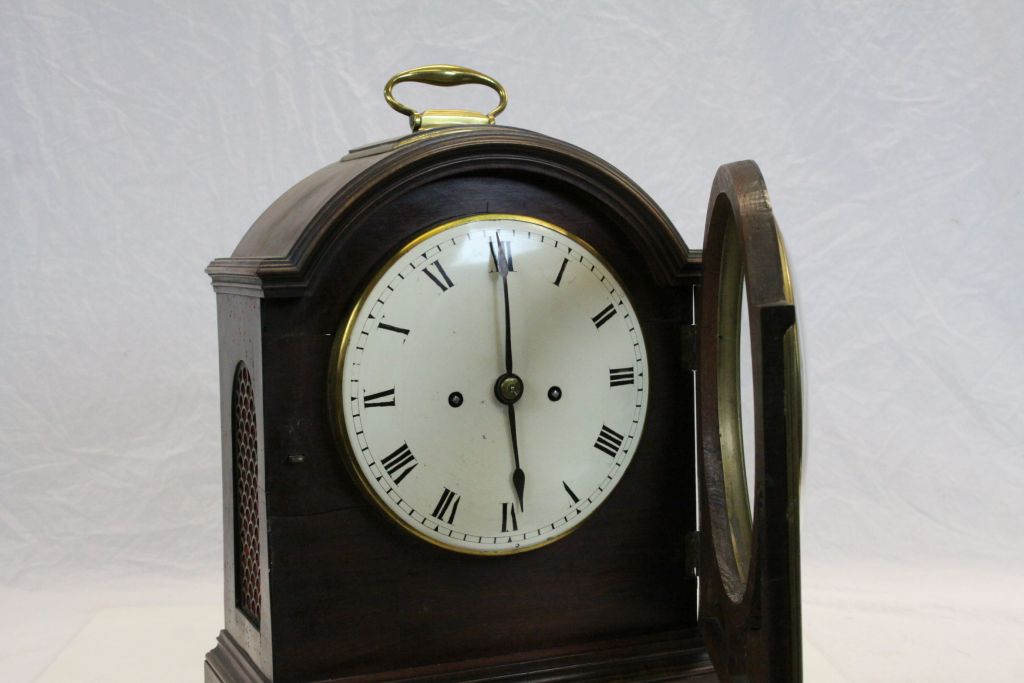 Good quality 19th Century Oak cased Bracket Clock with Fusee movement, signed "Edwd Bird Bristol", - Image 8 of 10