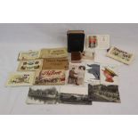 A Collection Of World War One / WW1 Ephemera To Include A Soldiers Bible, A Embroidered Hankie & A