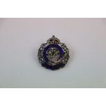 A Royal Engineers Sweetheart Brooch Constructed From White Metal With Enamel.