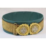 A Late 19th Century Wiltshire Regiment Sweetheart Belt With Decorative Gilt Buckle Embellished