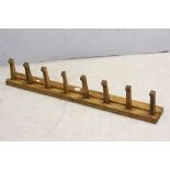 Pine Eight Peg Coat Rack, 119cms long