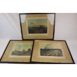 Three Images From World War One Framed Prints By Edward Handley-Read, All Pencil Signed To Lower
