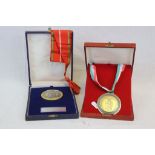 Two Vintage Cased Italian Medals.