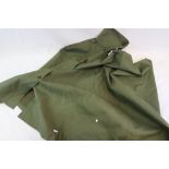 A Vintage Military Green Poncho.