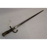 An Antique French 1875 Pattern Gras Rifle Bayonet.