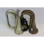 Two Vintage Military Bugles To Include A Brass Example Made By Mayers & Harrison Ltd Of Manchester