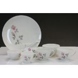 Extensive Royal Doulton ceramic Dinner service in "Pillar Rose" pattern, two boxes in total