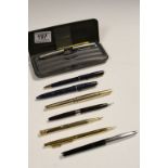 Collection of Pens including Blackbird, Parker Sonnet and a Rolled Gold Yard O Led Propelling
