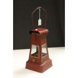 A Vintage World War Two Era Ministry Of Defence / Military Paraffin Lamp with faded markings to